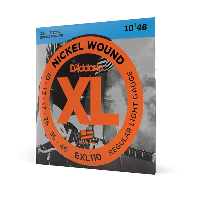 D'Addario Electric Guitar Regular {Light Gauge 10/46 Bright Tone Nickel Wound}