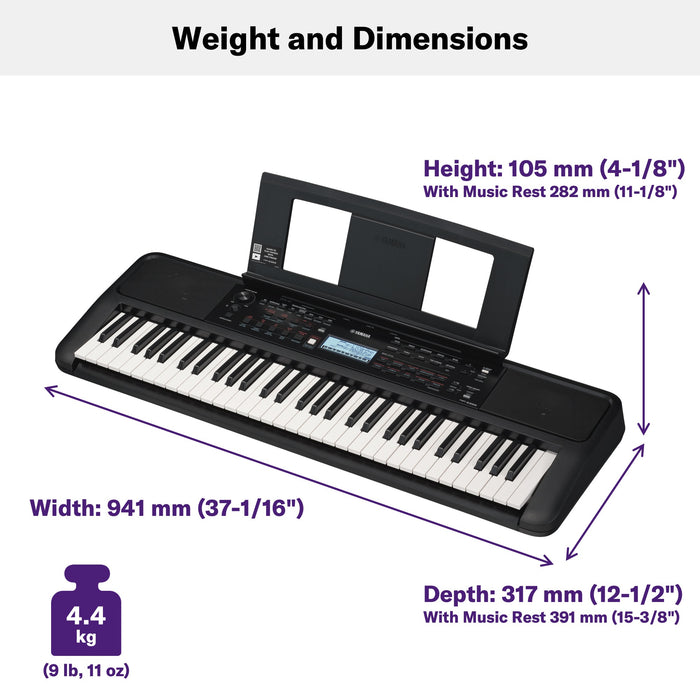 Yamaha PSR-E383 Keyboard 61 Keys (Adaptor Included)