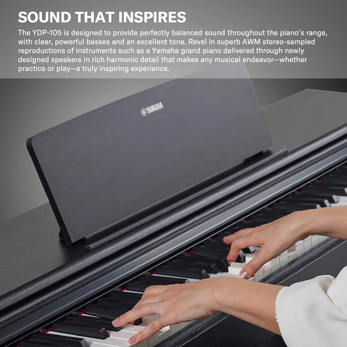 Yamaha YDP-105 Arius Digital Console Piano 88 Keys With Bench