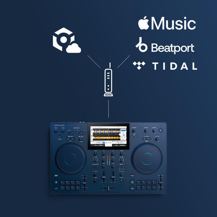 AlphaTheta OMNIS-DUO Portable All-in-One DJ System (Indigo)