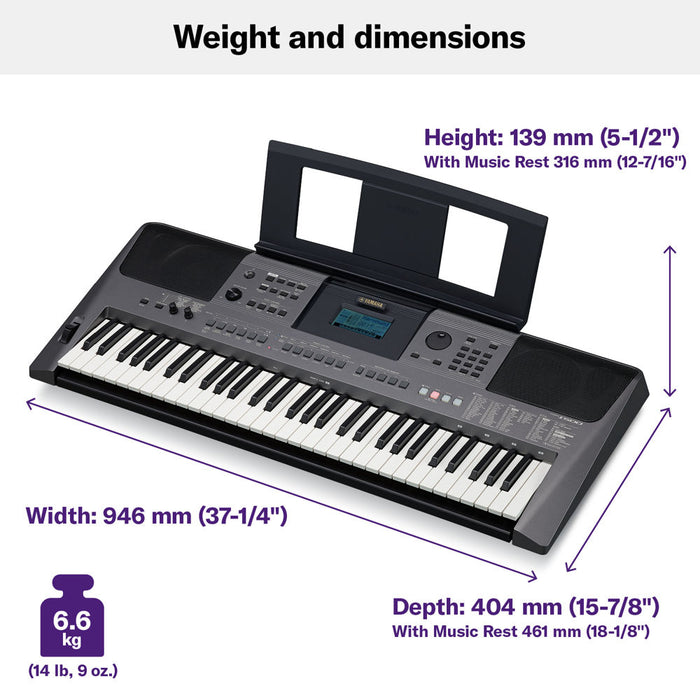 Yamaha PSR-I500 Portable Keyboard with Adaptor