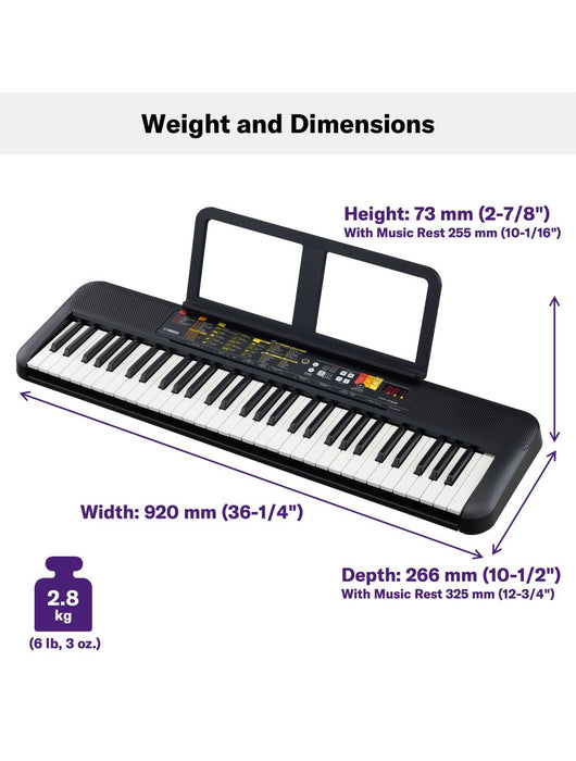 Yamaha PSR-F52 Portable Keyboard with 61 Keys